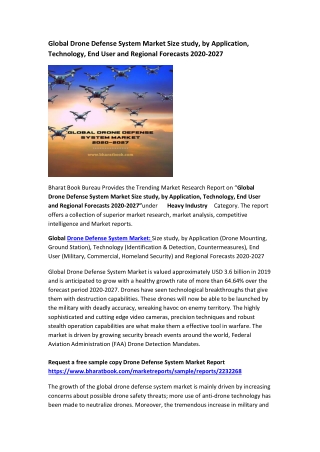 Global Drone Defense System Market Forecasts 2020-2027