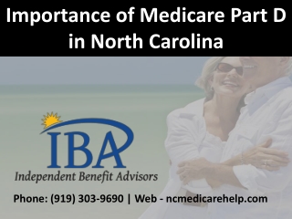 Importance of Medicare Part D in North Carolina