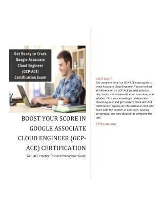 Boost Your Score in Google Associate Cloud Engineer (GCP-ACE) Certification