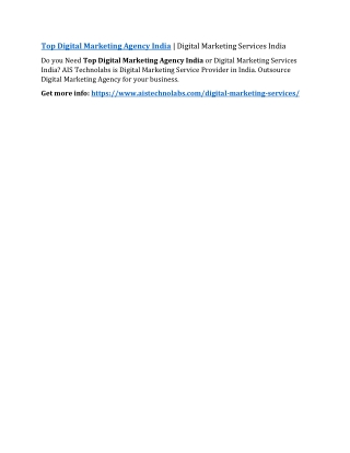 Top Digital Marketing Agency India | Digital Marketing Services India