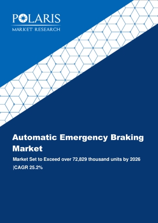 Automatic Emergency Braking Market By Type (High Speed AEB Systems, Low Speed AEB Systems, Pedestrian AEB Systems); By V