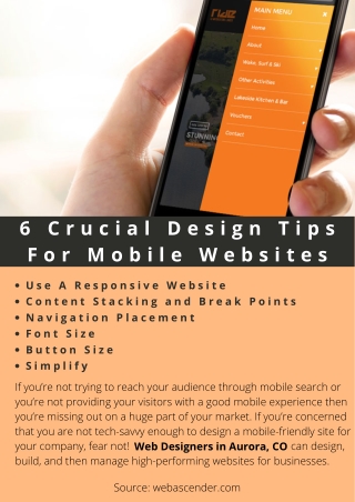 6 Crucial Design Tips For Mobile Websites