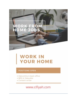 Best Work From Home job in India