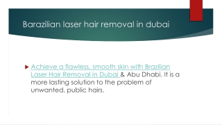 Brazilian Laser Hair Removal in Dubai