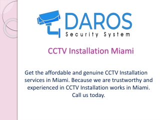 CCTV Installation in Miami