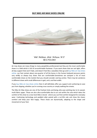 BUY NIKE AIR MAX SHOES ONLINE