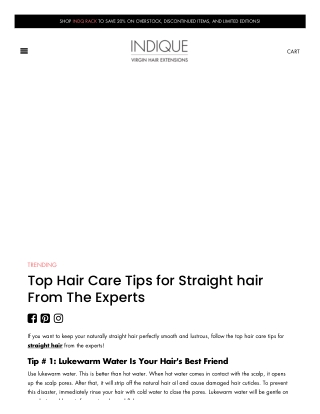Top Hair Care Tips for Straight hair From The Experts