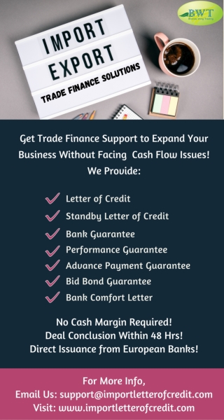Infographic: Trade Finance Solutions – DLC MT700 – SBLC MT760