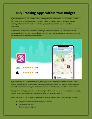 Buy Tracking Apps Within Your Budget