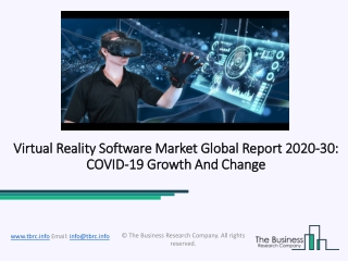 Virtual Reality Software Market Size, Growth, Opportunity and Forecast to 2030