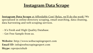 Instagram Data Scrape