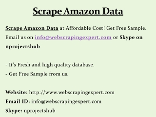 Scrape Amazon Data