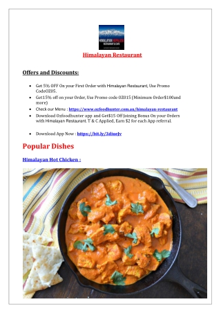 5% Off – Himalayan Nepalese Restaurant - Victoria park, WA