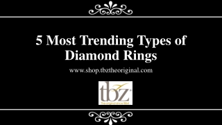 5 Most Trending Types of Diamond Rings