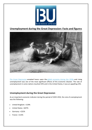 Unemployment during the Great Depression: Facts and figures