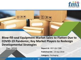 Blow-fill-seal Equipment Market Sales to Flatten Due to COVID-19 Pandemic; Key Market Players to Redesign Developmental