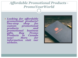 Affordable Promotional Products - PromoYourWorld