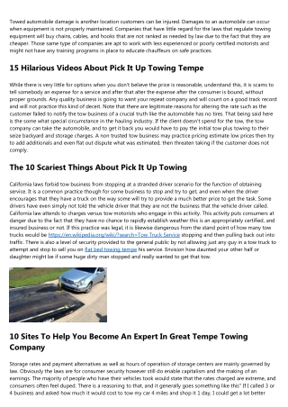 Everything You've Ever Wanted To Know About Vehicle Towing Tempe