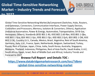 Global Time-Sensitive Networking Market Outlook By Leading Players, Future Assessment, Revenue Insight