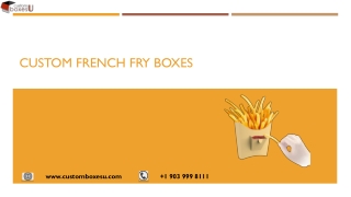 Incredible Custom french fry boxes and Point of Sale Material