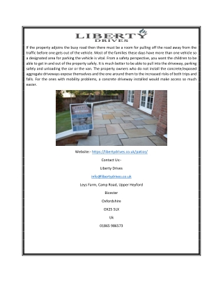 Patio Installer Oxfordshire | Libertydrives.co.uk