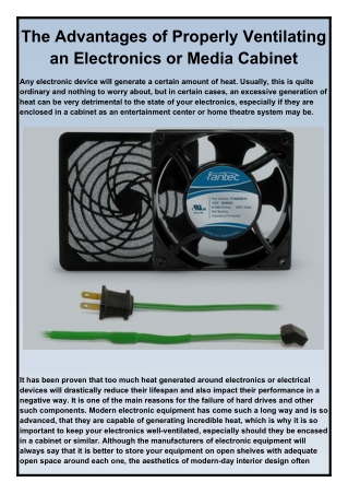 The Advantages of Properly Ventilating an Electronics or Media Cabinet