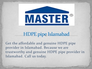 HDPE pipe Islamabad