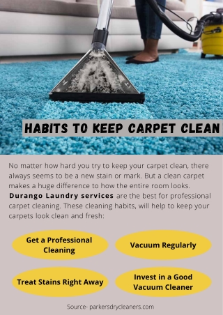 Habits to Keep Carpet Clean