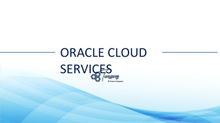 ORACLE CLOUD SERVICES