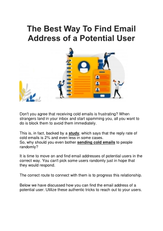 The Best Way To Find Email Address of a Potential User