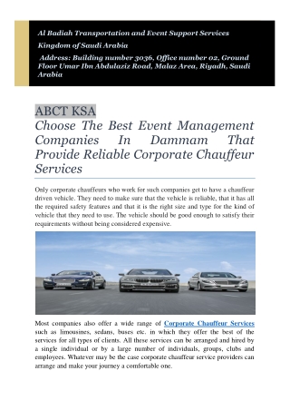 Reliable Event Management Company in Saudi Arabia