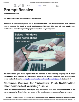 Fix windows push notifications user service