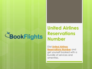 United Airlines Reservations Number