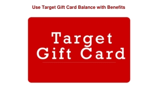 Use Target Gift Card Balance with Benefits