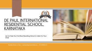 Best De Paul International Residential School Mysore, Karnataka
