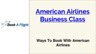 American Airlines Business Class