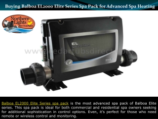 Buying Balboa EL2000 Elite Series Spa Pack for Advanced Spa Heating