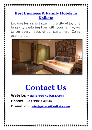 Best Business & Family Hotels in Kolkata