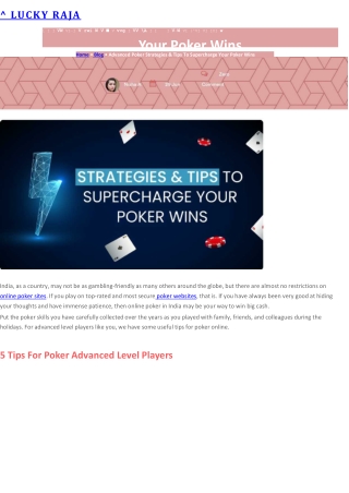Advanced Poker Strategies & Tips To Supercharge Your Poker Wins