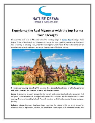 Burma Tour