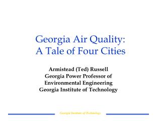 Georgia Air Quality: A Tale of Four Cities