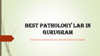 Best pathology lab in Gurugram