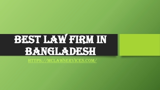 Best law firm in Bangladesh