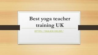 Best yoga teacher training UK