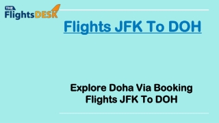 Flights JFK To DOH