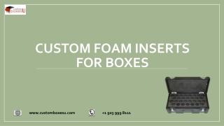 Custom foam inserts for boxes Available in All Sizes & Shapes