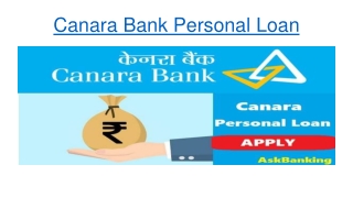 Apply Canara Bank Personal Loan @ 13% only