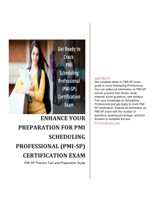 Enhance Your Preparation for PMI Scheduling Professional (PMI-SP) Certification Exam