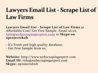 Scraping of Law Firms Database in Greece