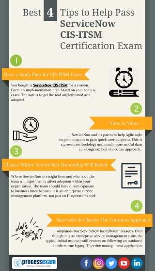 Best 4 Tips to Help Pass ServiceNow CIS-ITSM Certification Exam